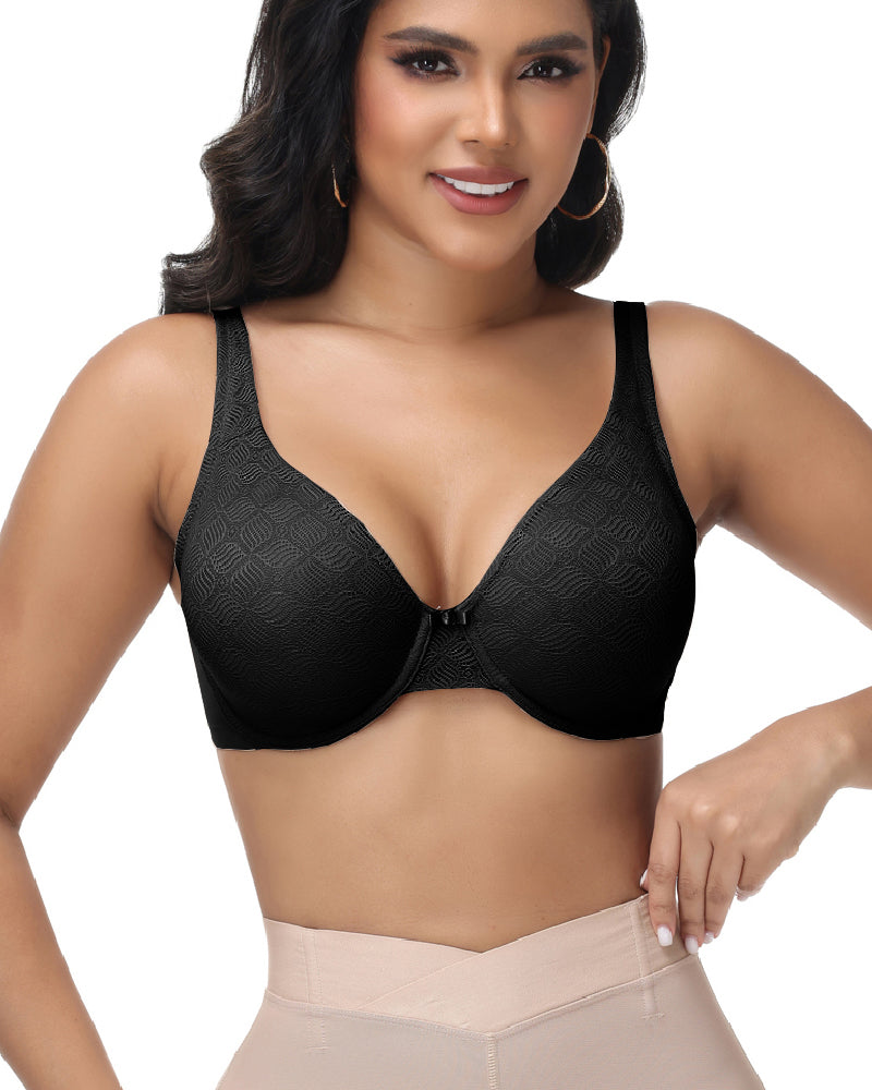 Shapshe® Full Coverage Underwire Non Padded Lace Bra