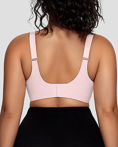 Mesh Patchwork V Neck Comfort Seamless Push up Shaping Bra