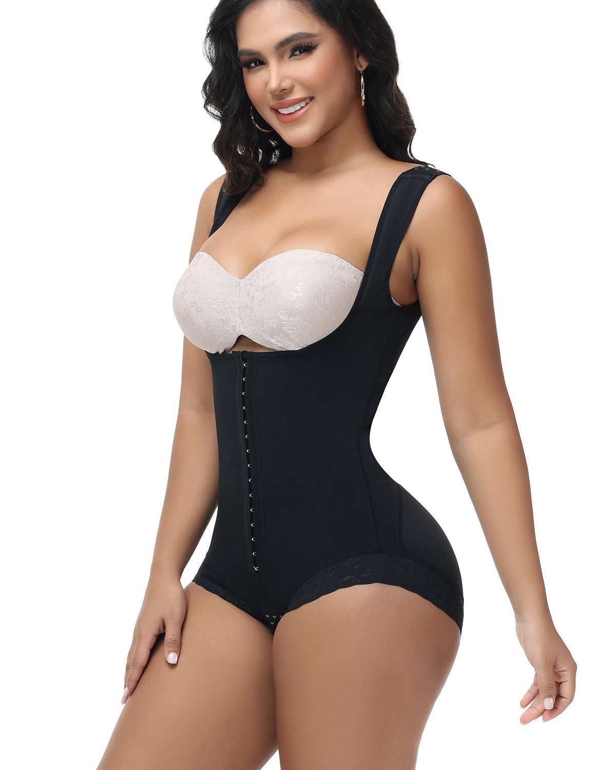 Open Bust Tummy Control Fajas Colombianas Butt Lift Body Shaper