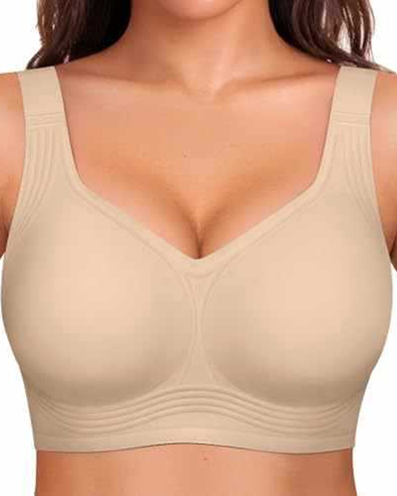 Seamless Wire-Free Full Coverage Push-Up Bra