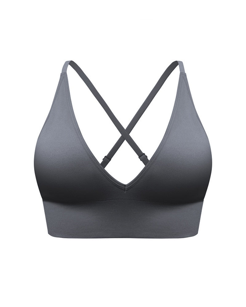 Deep V Triangle Cup Beautiful Back Bra With Adjustable Strap