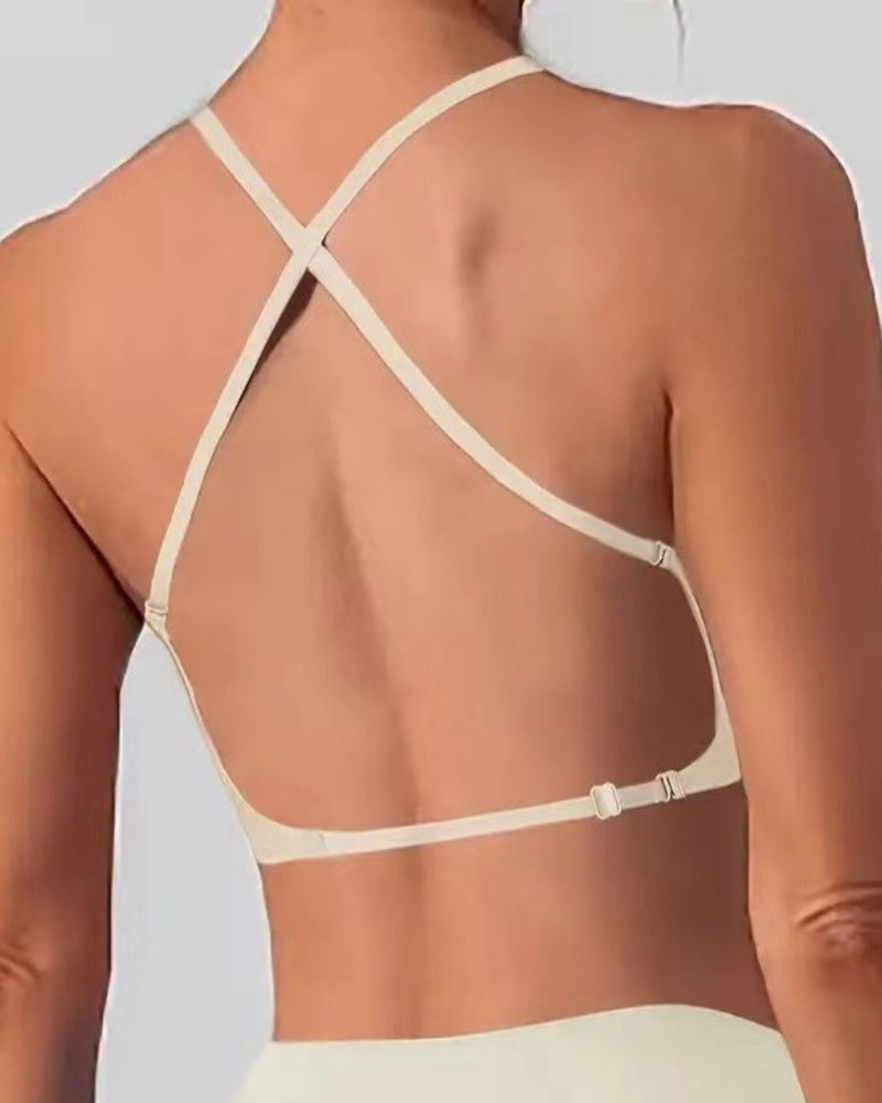 U Shaped Backless Seamless Wire Free Push Up Bra - By Qivii