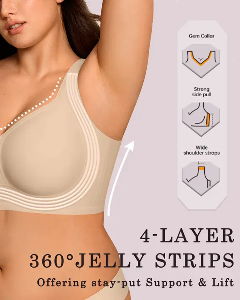 Seamless Wire-Free Full Coverage Push-Up Bra