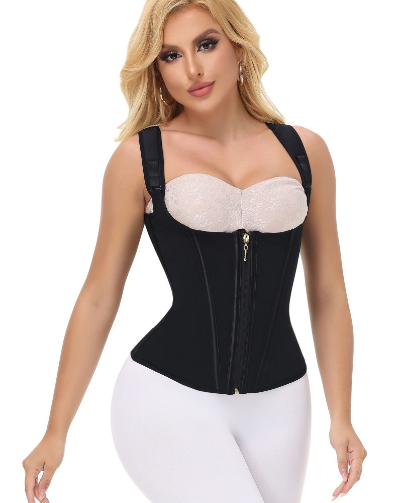 Shapshe® Fajas Colombianas Steel Boned Tummy Control Waist Trainer - By Qivii