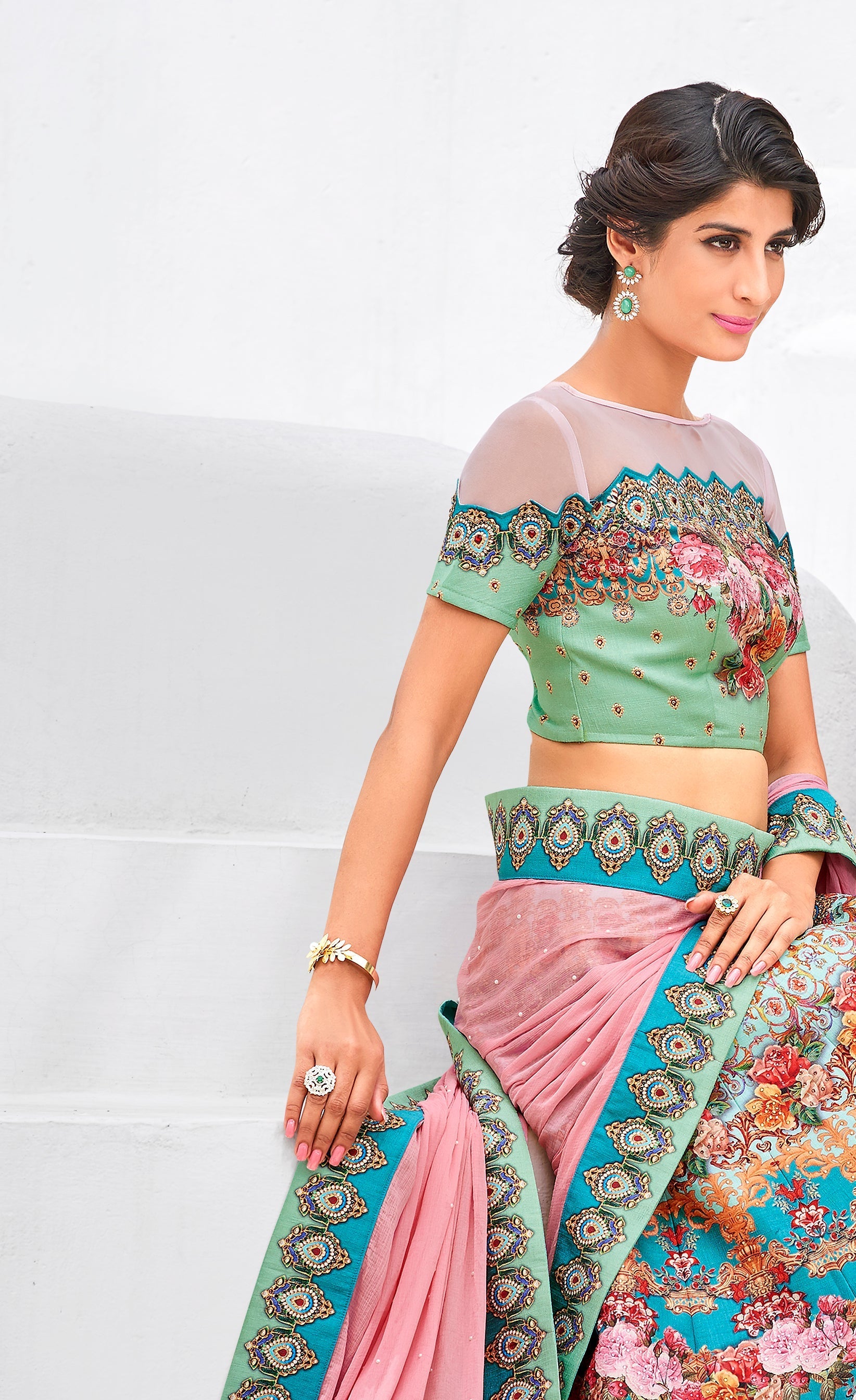 Radiant Glory: Khadi Mono Silk Lehenga - qivii