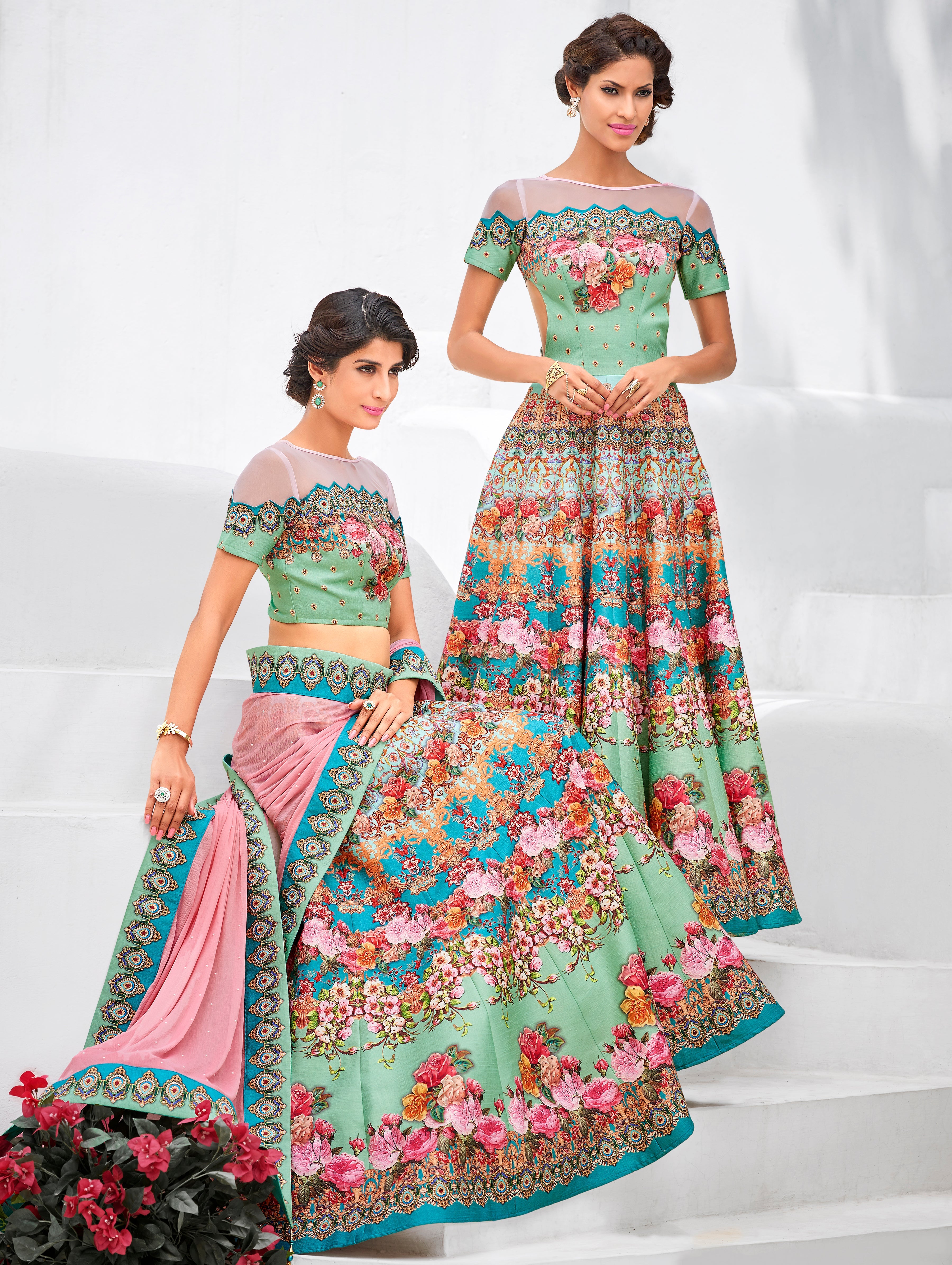 Radiant Glory: Khadi Mono Silk Lehenga - qivii