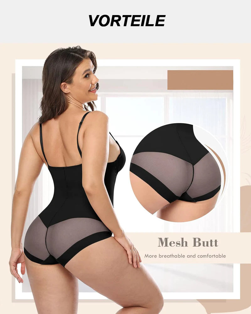 Breast Push Up Butt Lift Bodysuit Shapewear With Bra - By Qivii