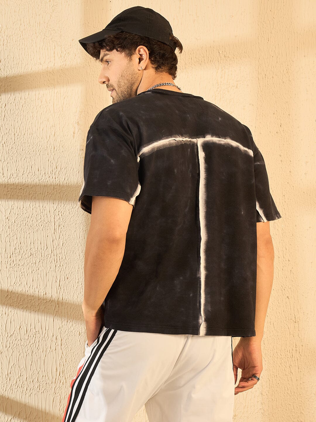 Black Chalk Accent Cut & Sew Raw Edge Tshirt