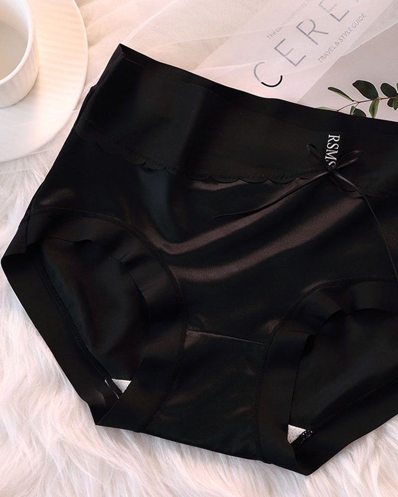 Luxury High Waist Tummy Control Satin Panties - By Qivii