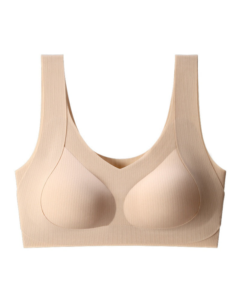 Seamless Soft Support Anti Sagging Wire Free Bra - By Qivii