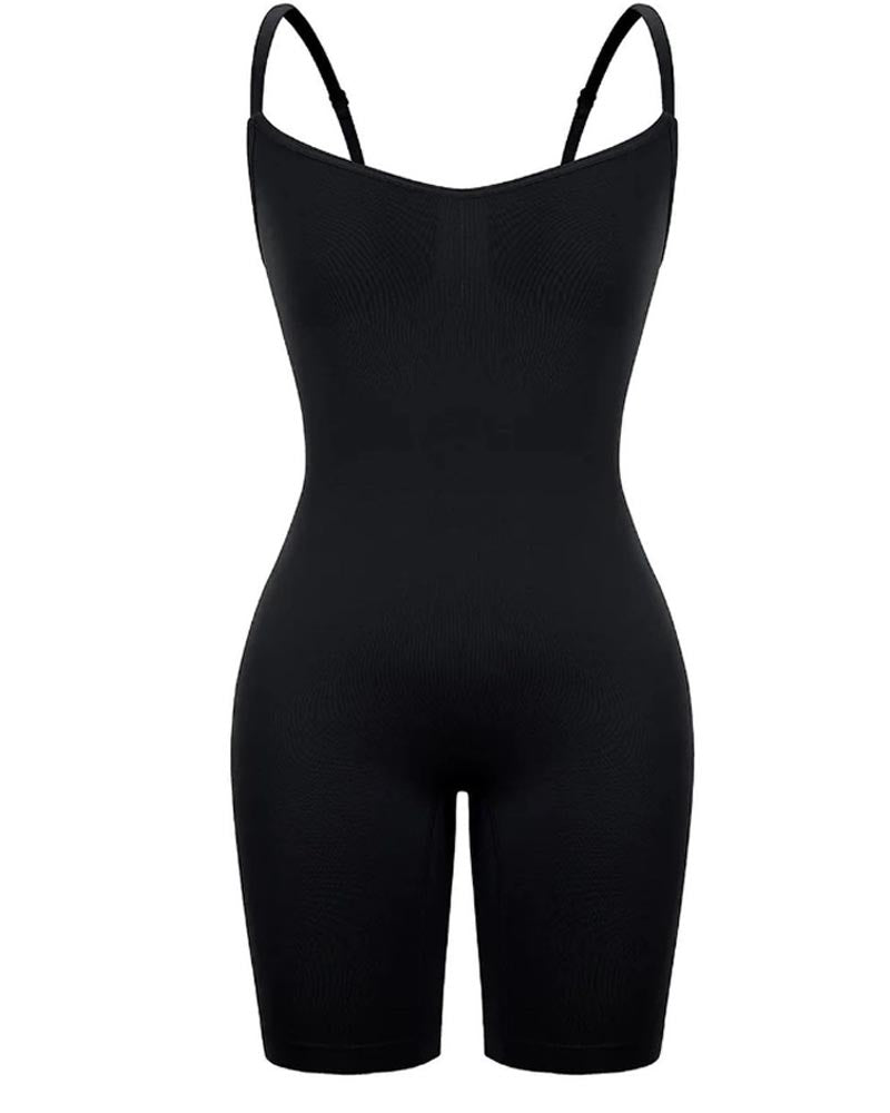 Seamless Light Support Tummy Control Thigh Slimmer Bodysuit Shapewear - By Qivii