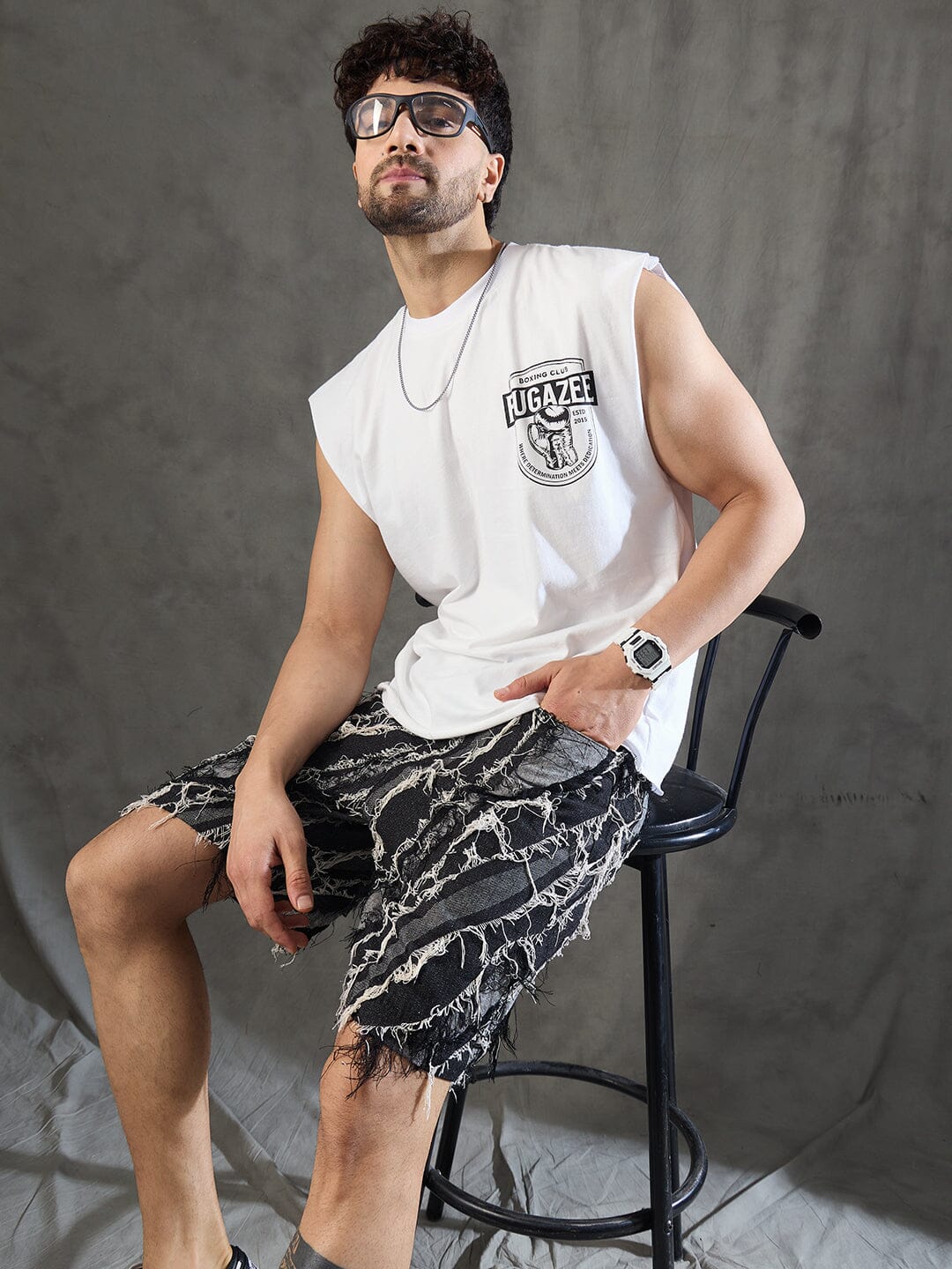 White Boxing Club Gym Tank Tshirt