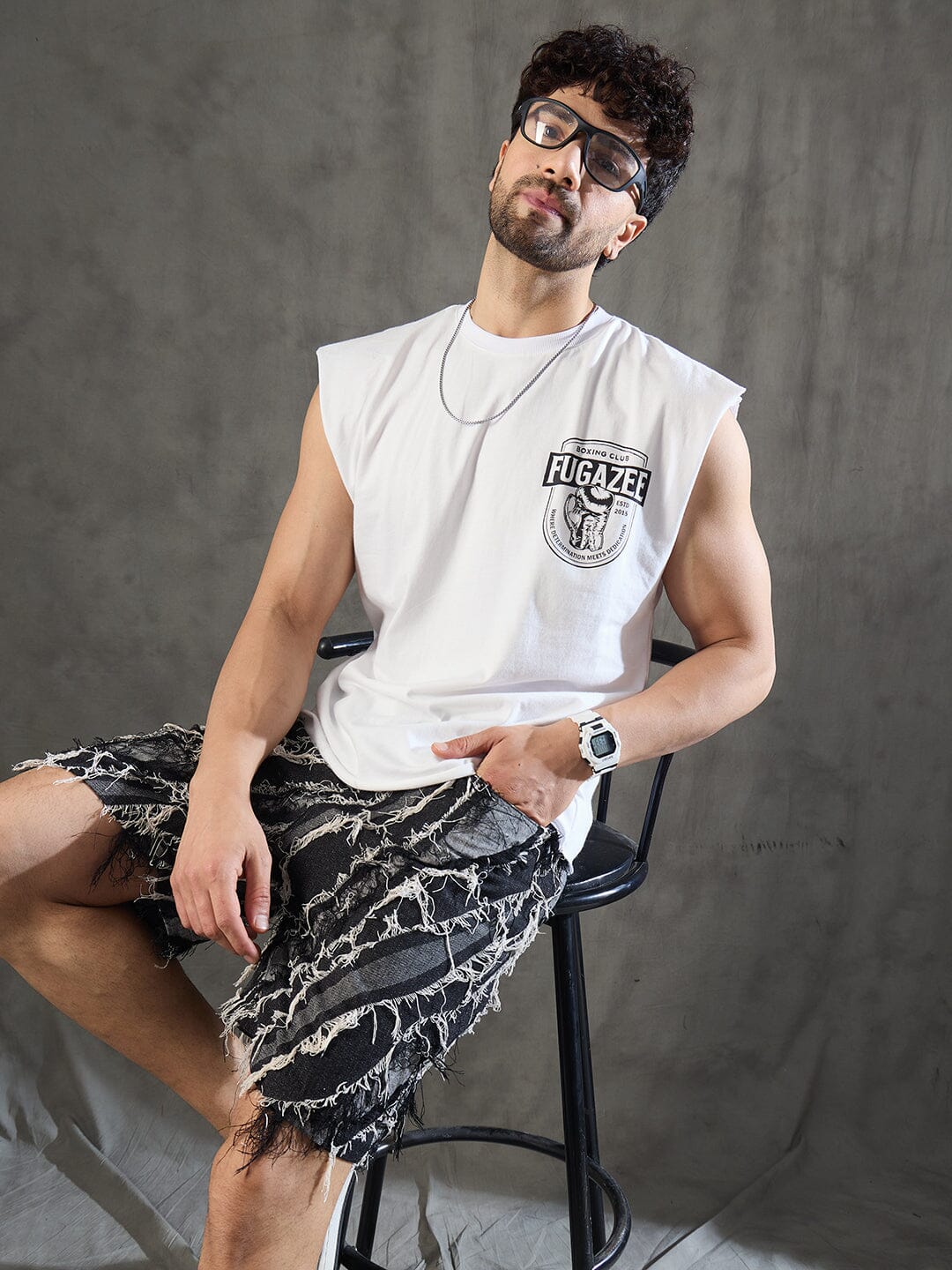 White Boxing Club Gym Tank Tshirt