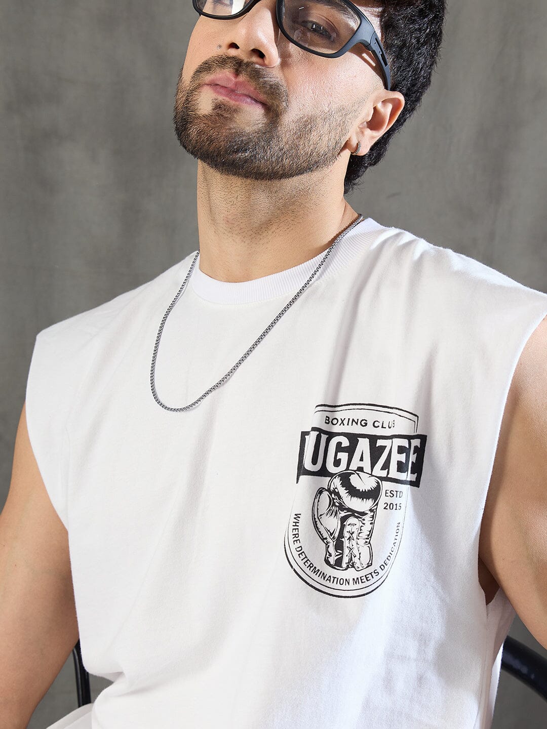 White Boxing Club Gym Tank Tshirt