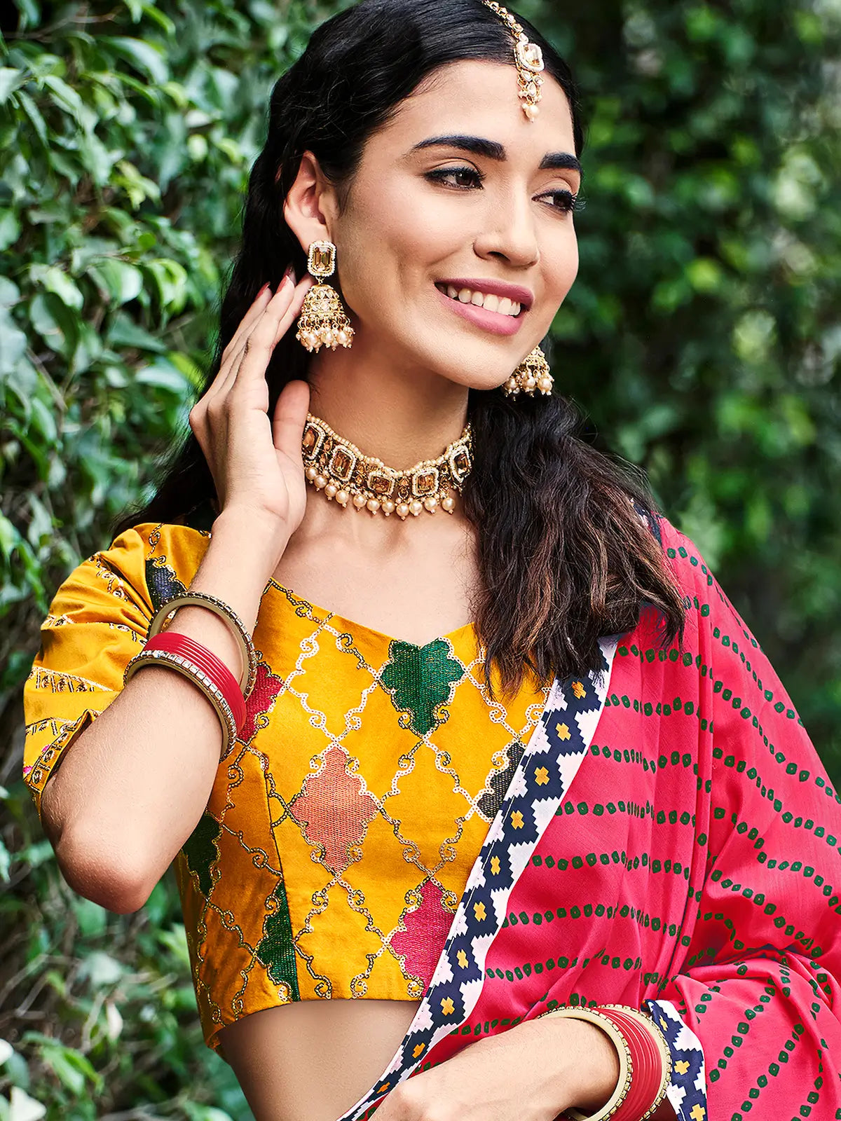 Honey Yellow Silk Thread with Sequence Embroidery Work Lehenga Choli | Ready To Wear - qivii