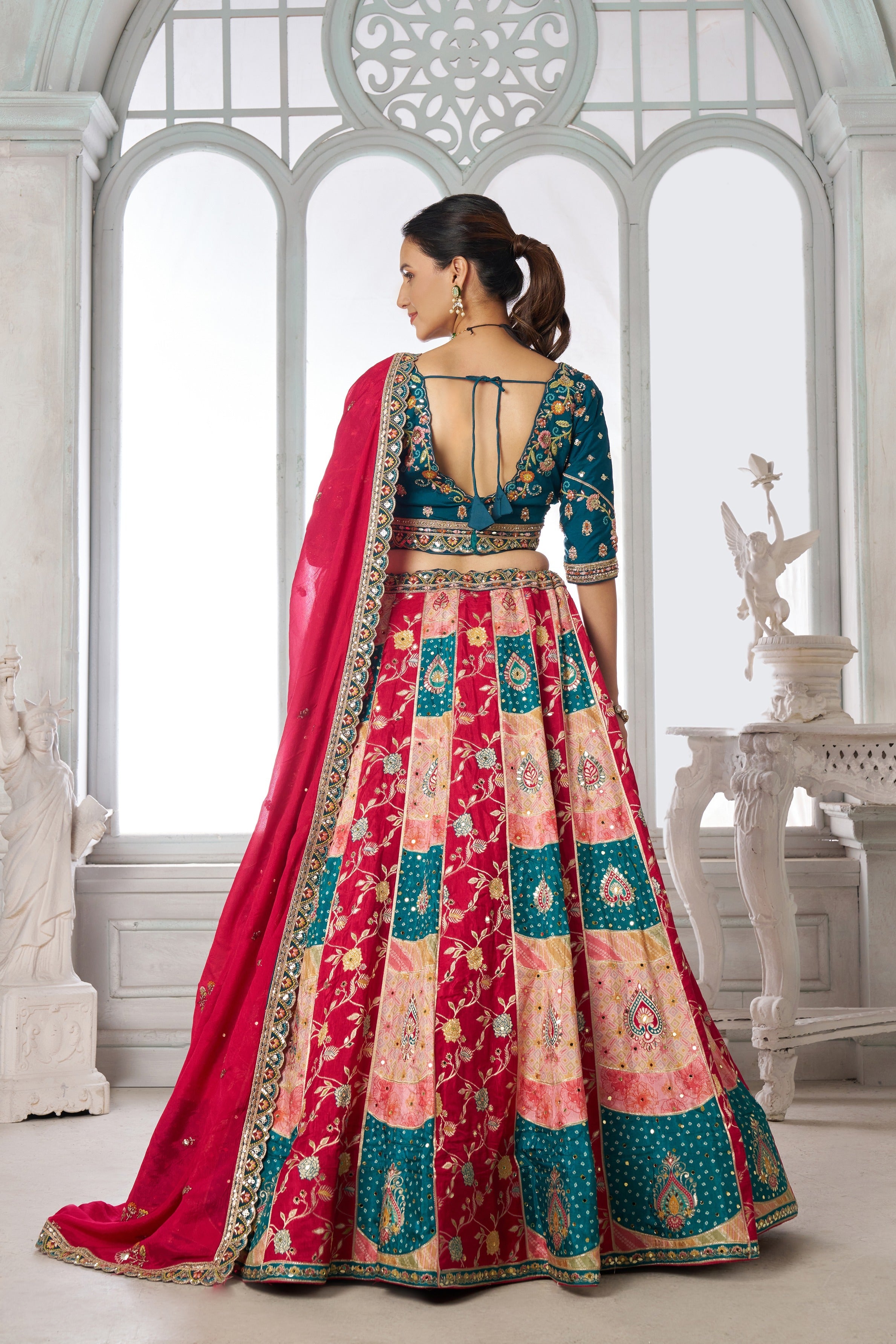 Designer Multi-Color Lehenga Choli with Embroidered Blouse