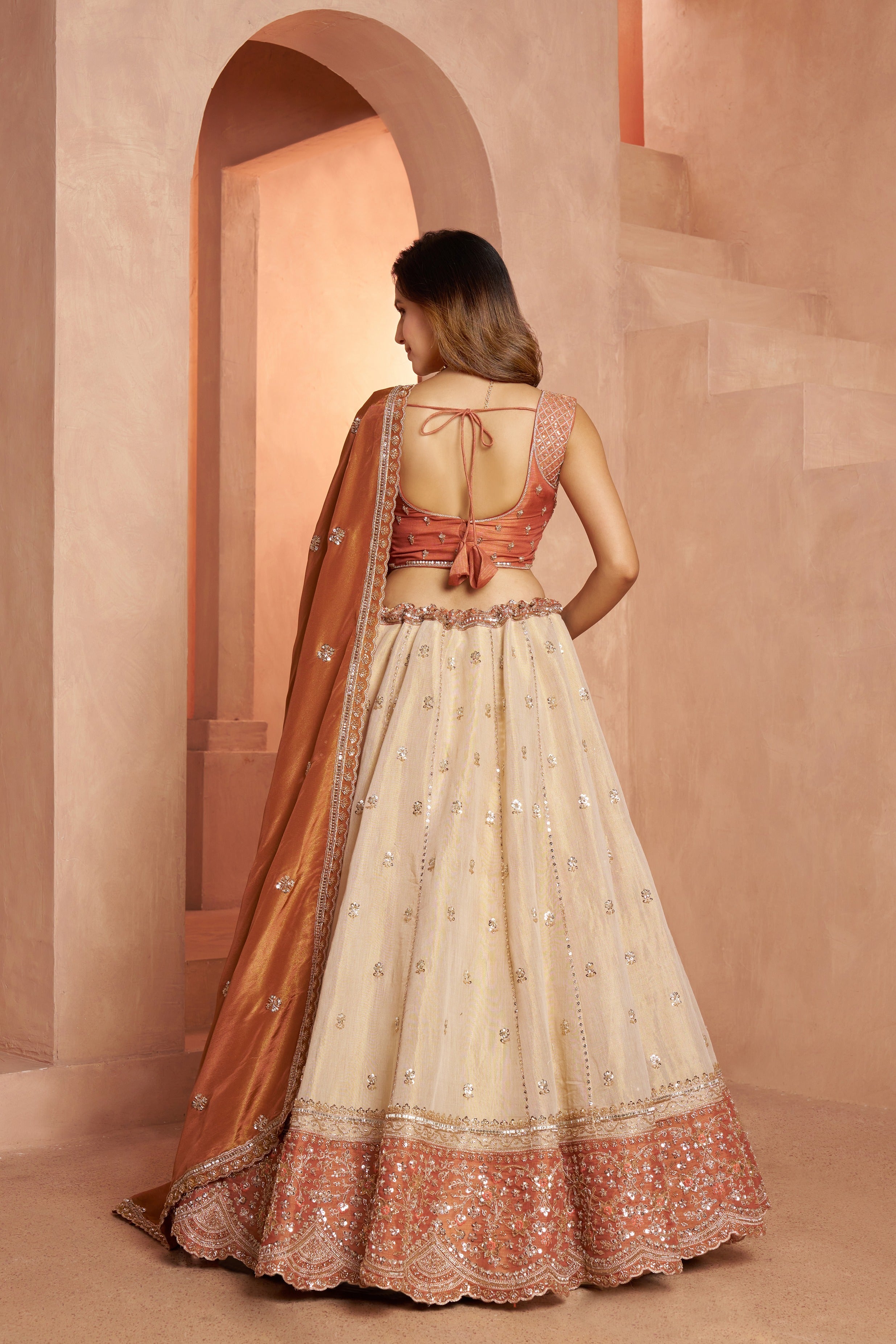 Elegant Beads Work Designer Lehenga Choli Set