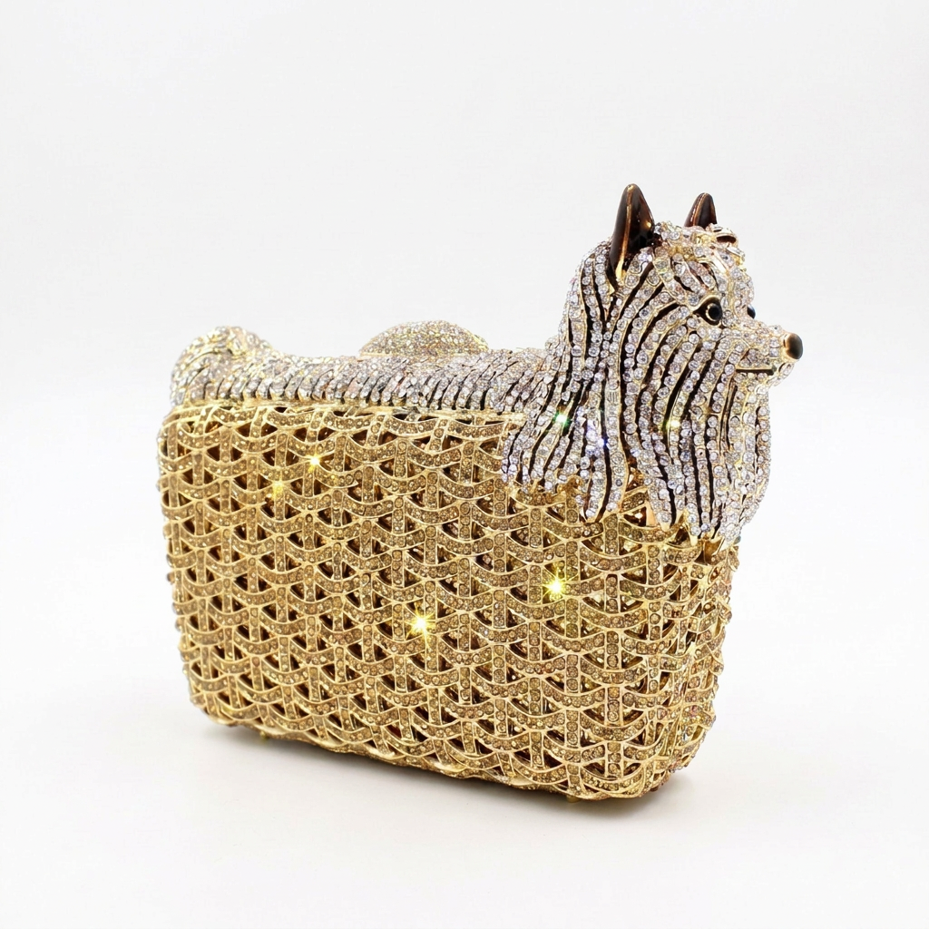 Golden Guardian Crystal Clutch - By Qivii