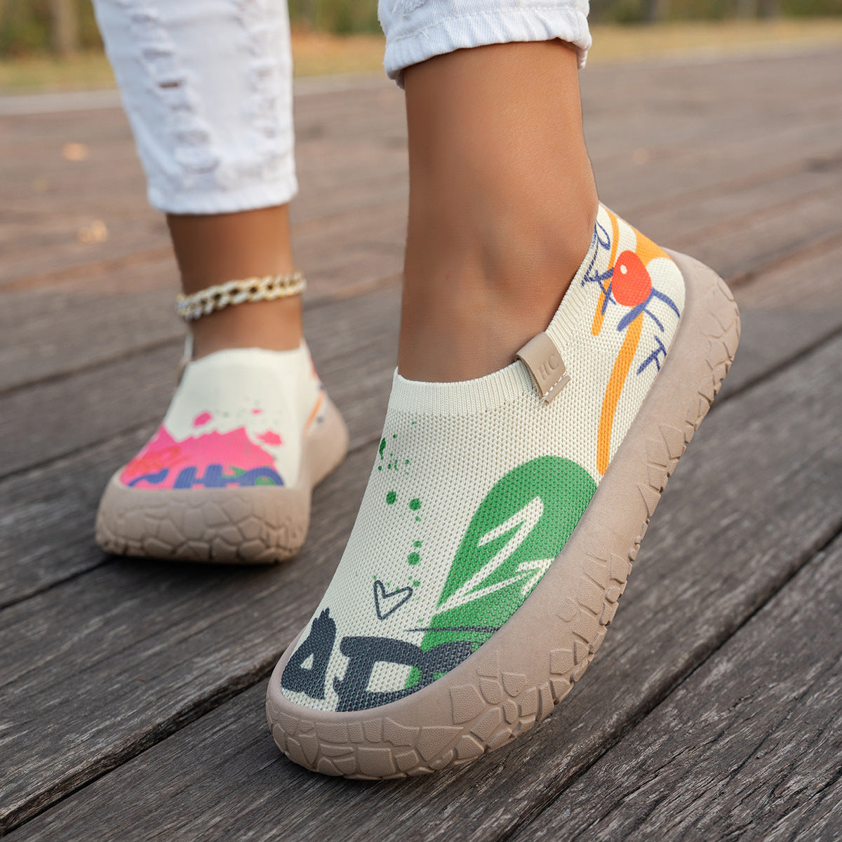 Women's Elina Comfort Slip-On Walking Shoes - Invisible Lift Casual Sneakers (US 5-10.5)