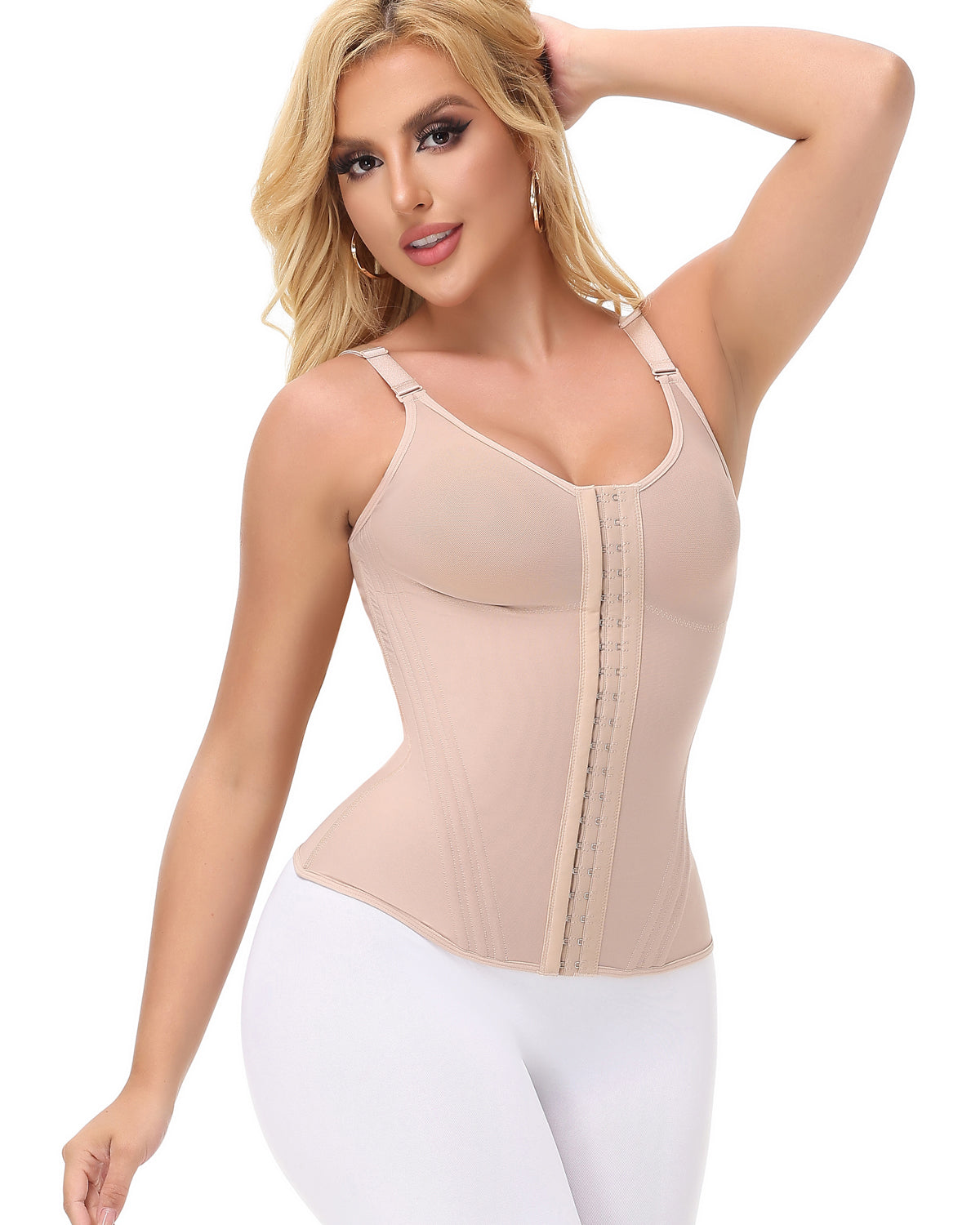 Shapshe® Fajas Colombianas Mesh Waist Trainer Vest With Nippel Covers