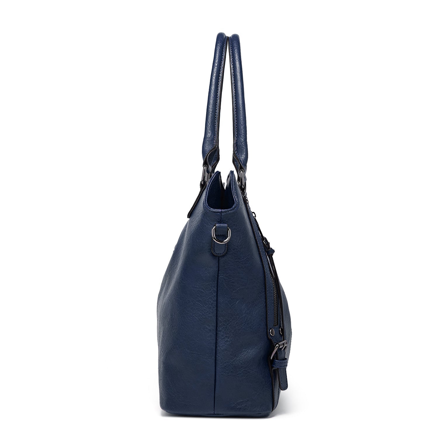 Ounamei Plaid Carry-All Hobo Tote Bag with Pouch for Women | PU Leather & Canvas Large-Capacity Shoulder & Crossbody Bag for Daily Use