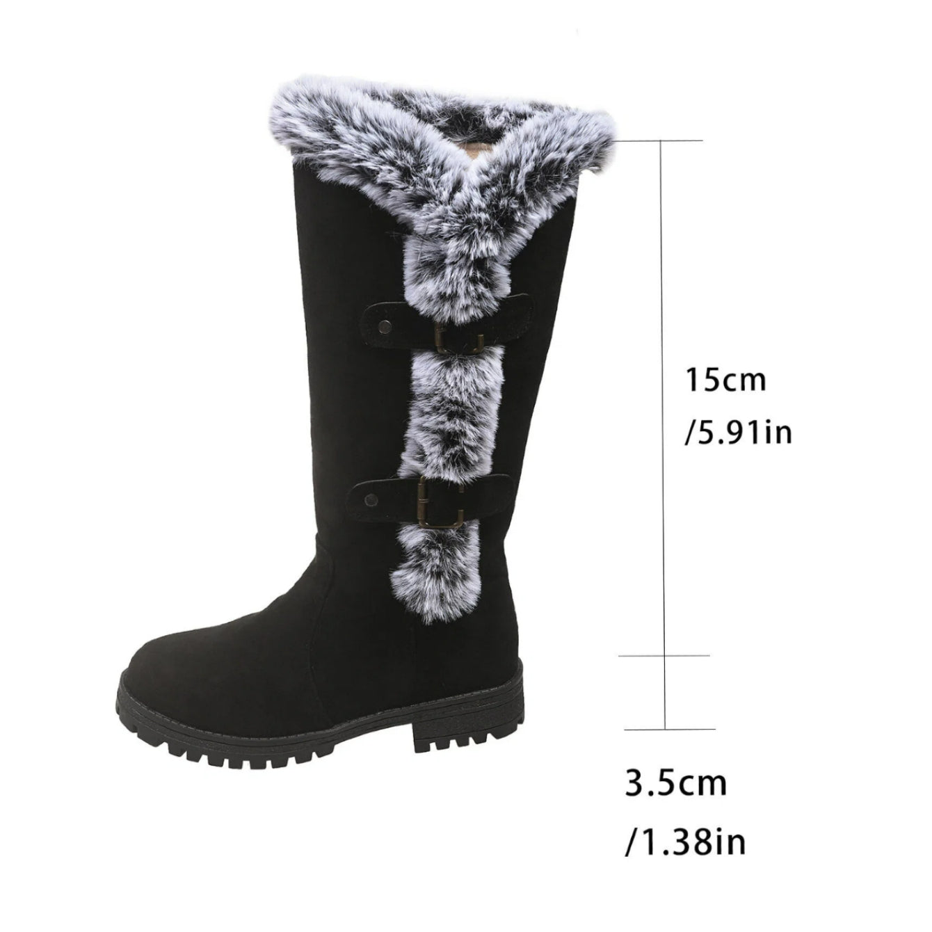 Women's WinterHug Mid-Boots - Plush Lined Suede Snow Boots (US 5-10.5)