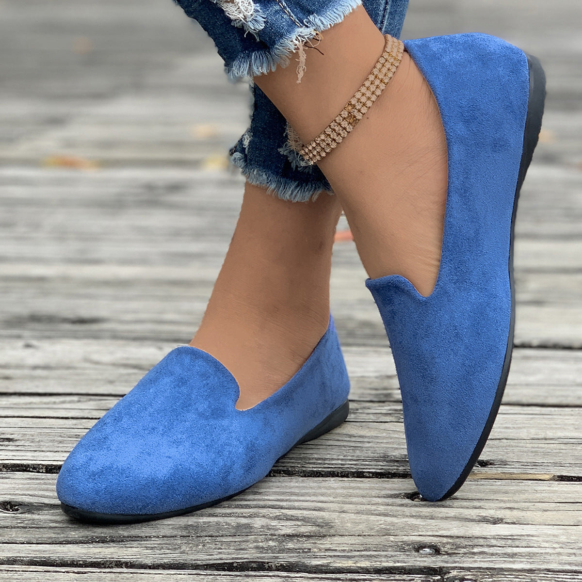Women's Plus Size Pointed-Toe Slip-On Loafers Casual Flat Comfort Shoes