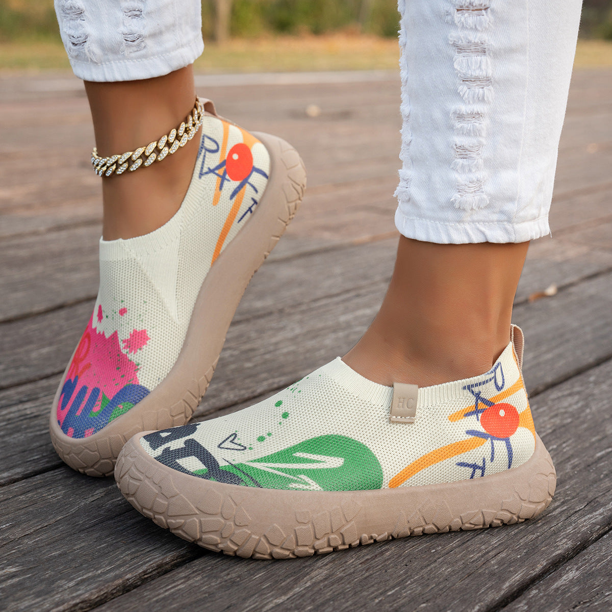 Women's Elina Comfort Slip-On Walking Shoes - Invisible Lift Casual Sneakers (US 5-10.5)