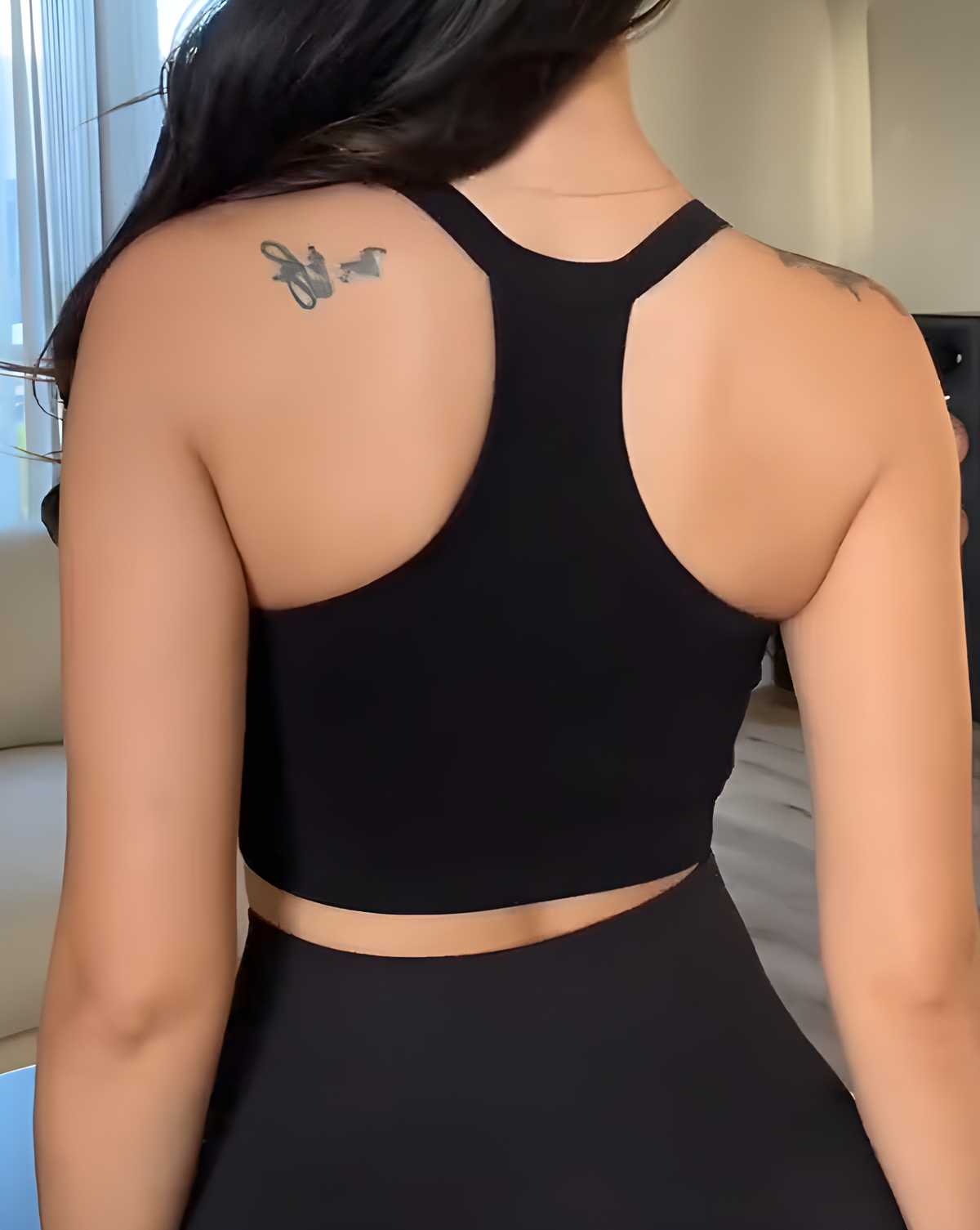 Halter Neck Deep V Knitted Breathable Bra With Front Buttons