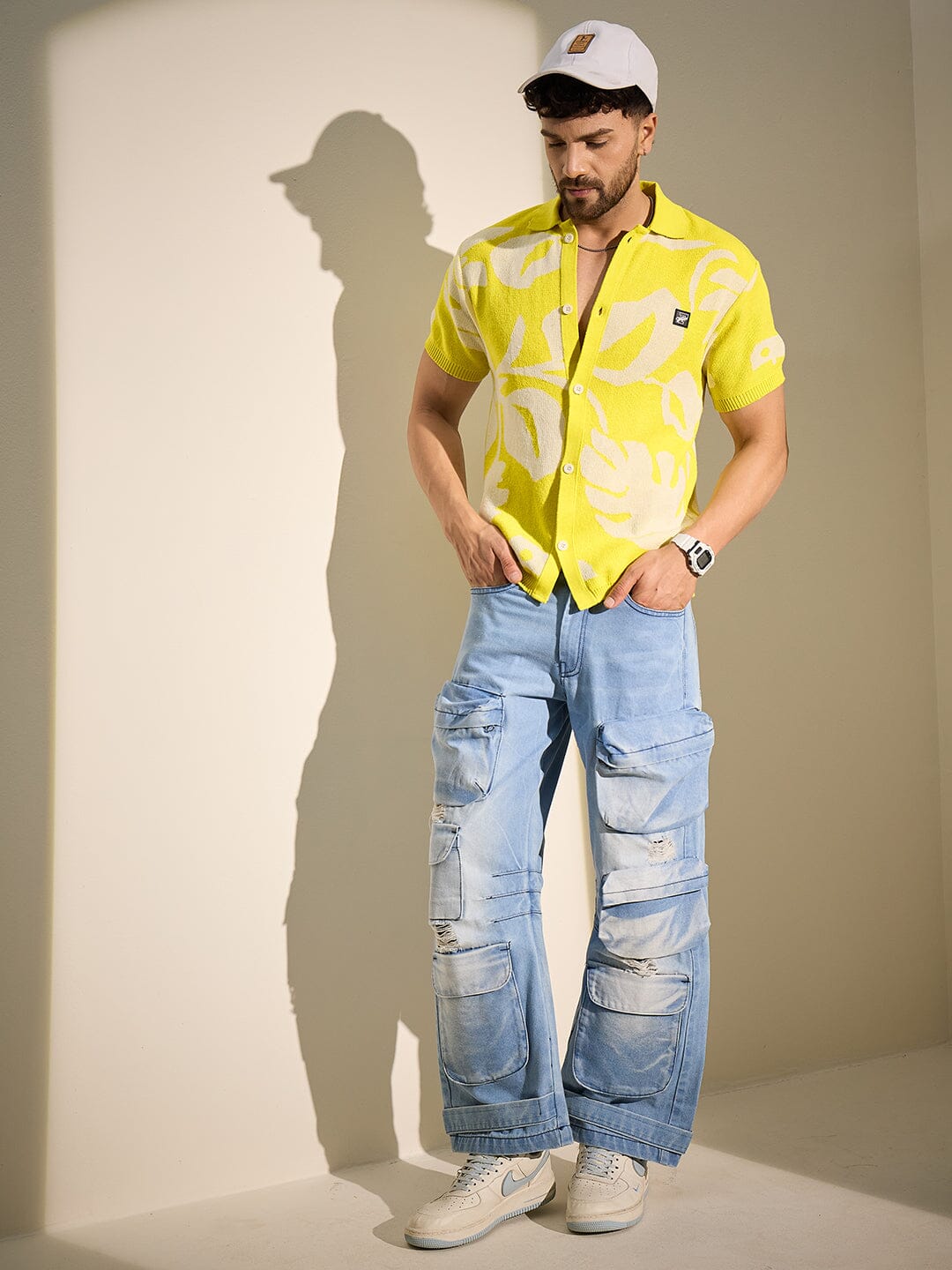 Lemon Floral Knitted Shirt