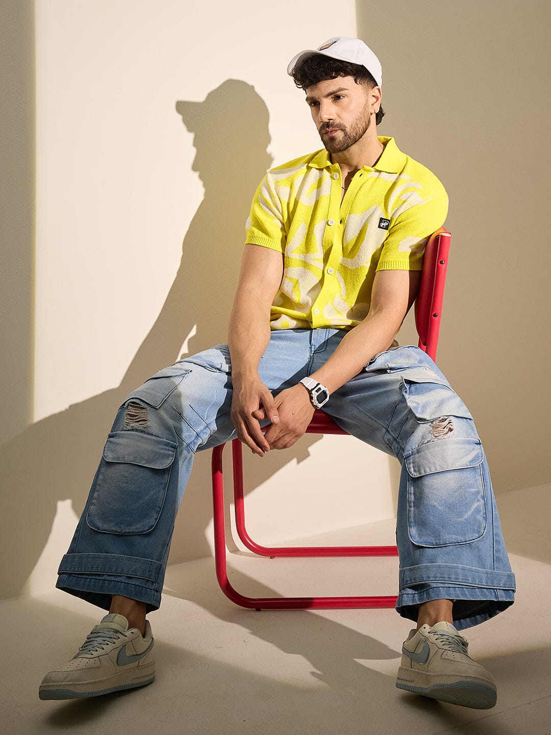 Lemon Floral Knitted Shirt