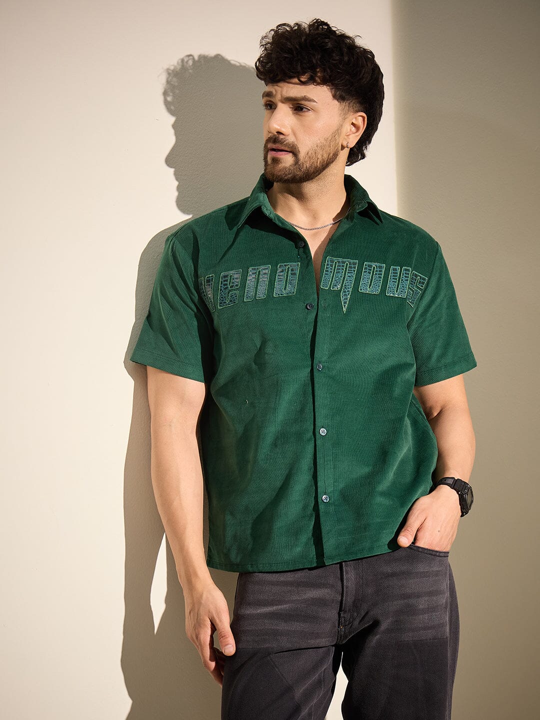 Green Venomous Corduroy Shirt