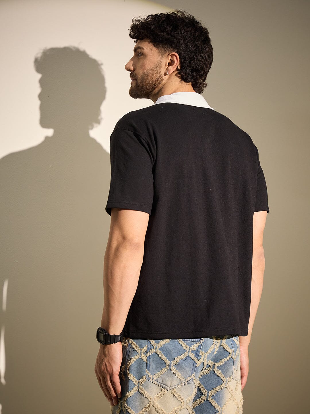 Black Mayhem Graphic Polo Tshirt