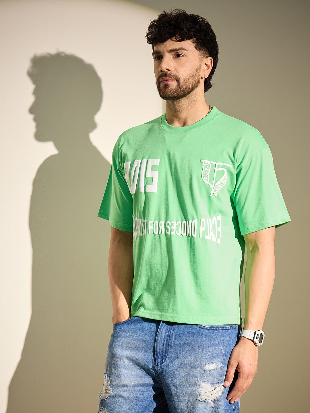 Mint Graphic Oversized Tshirt