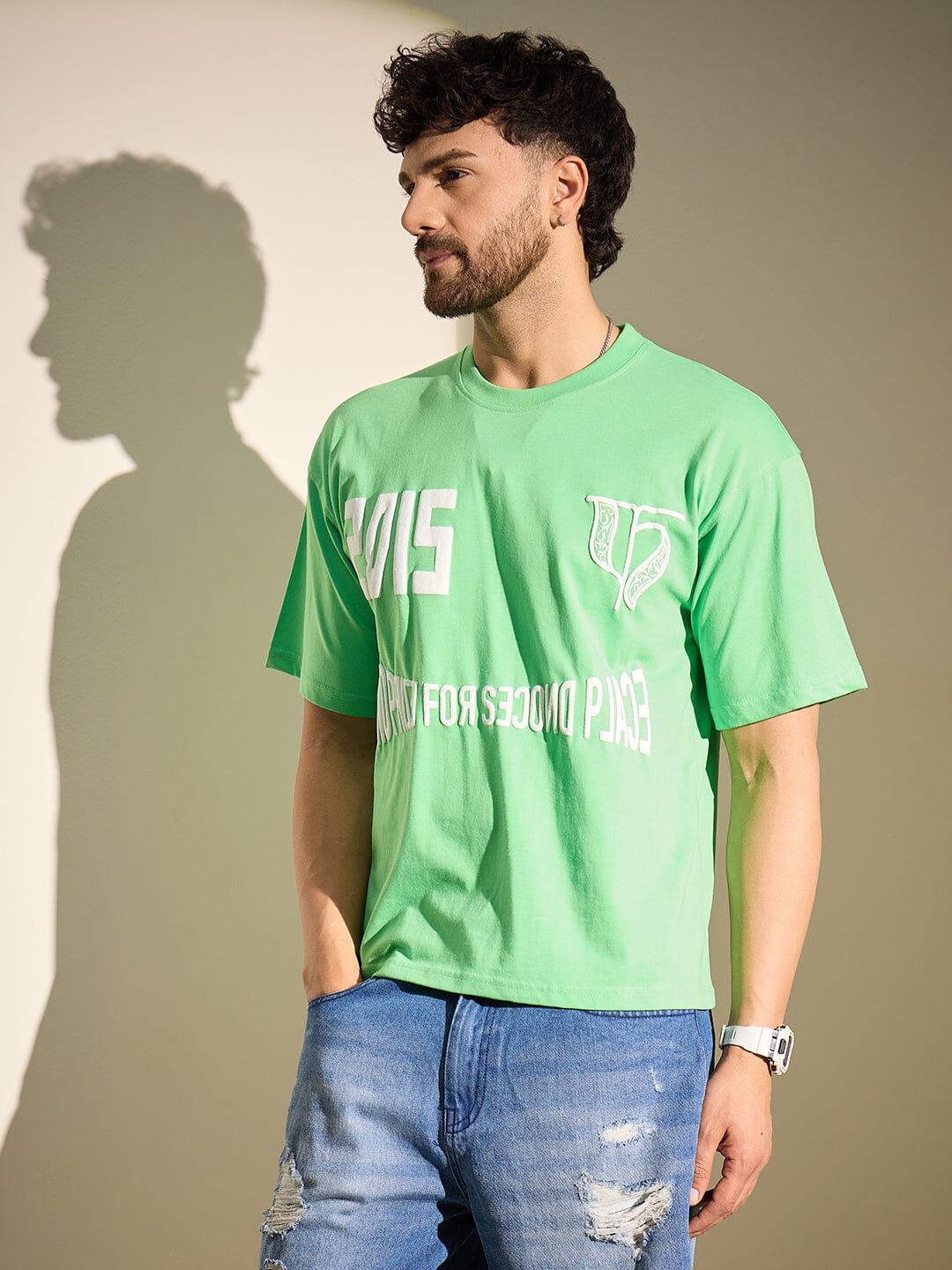 Mint Graphic Oversized Tshirt
