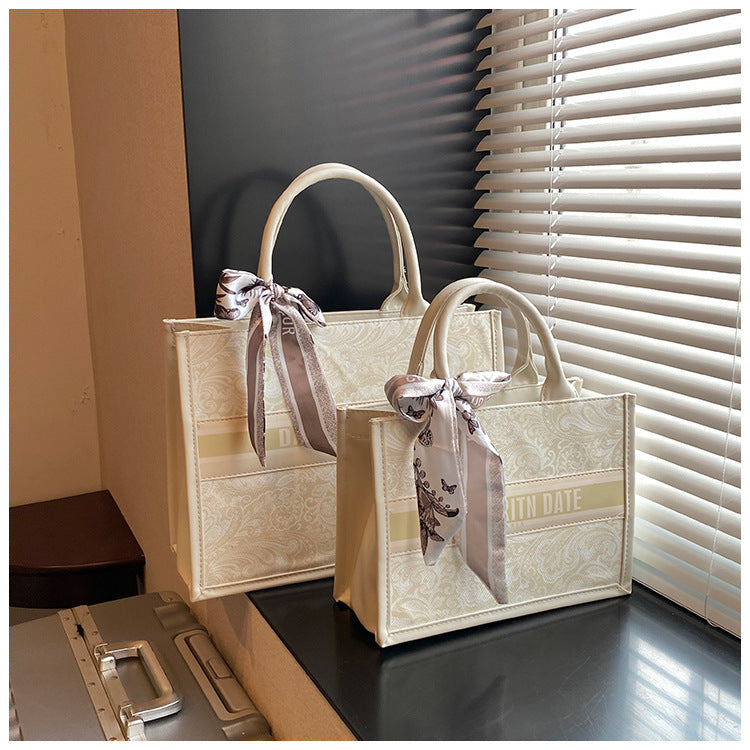 Women's Embroidered Commuter Tote Bag – Versatile Premium Shoulder Bag for Daily Errands, Shopping & Stylish Outings