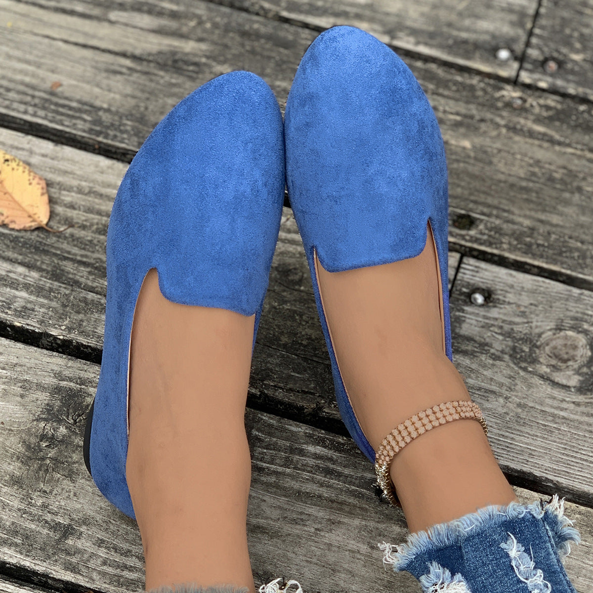 Women's Plus Size Pointed-Toe Slip-On Loafers Casual Flat Comfort Shoes