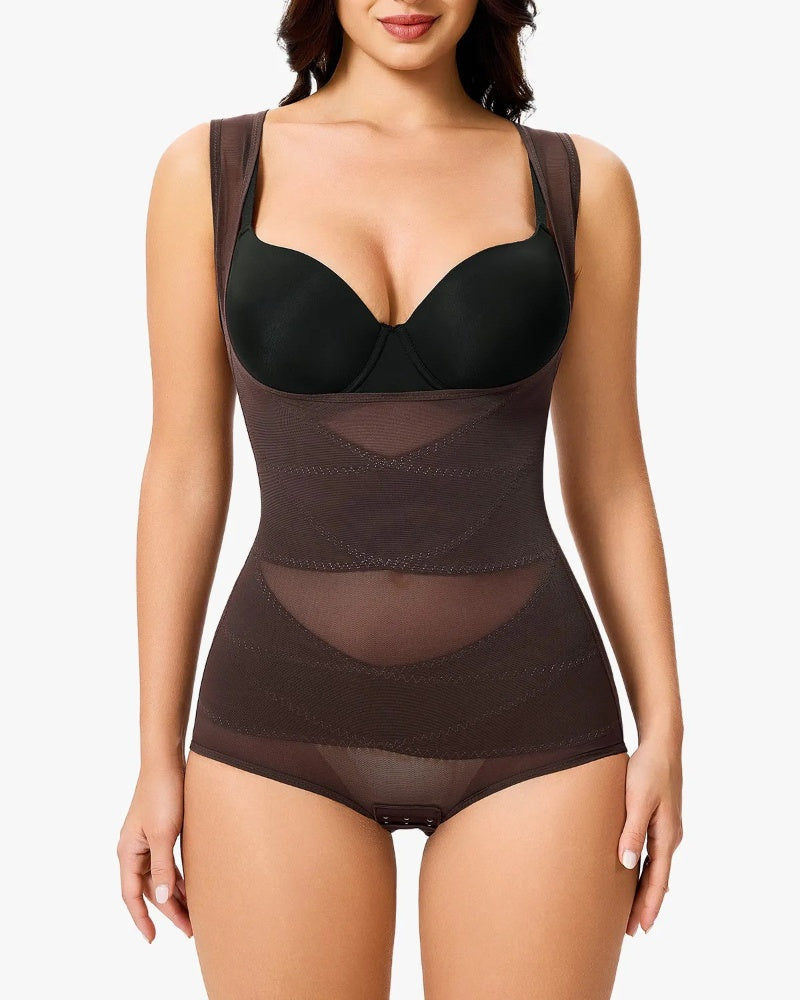Mesh Seamless Waist Slimmer Corset Butt Shaping Shapewear Bodysuit