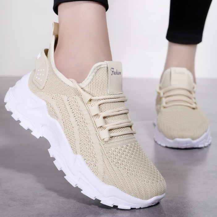 Women’s AirWeave Sneakers – Breathable Mesh Lightweight Flat Shoes (US 5–10.5)