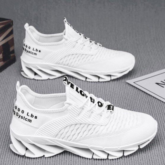 Men's AeroKnit Runner - Extended Fit Breathable Mesh - Platform Sneakers with Blade Sole & Maximum Cushion