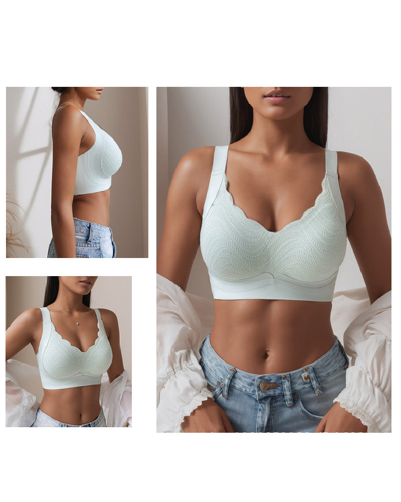 Women's Seamless Wireless Anti-sagging Minimizer Thin Adjustment Bra - By Qivii