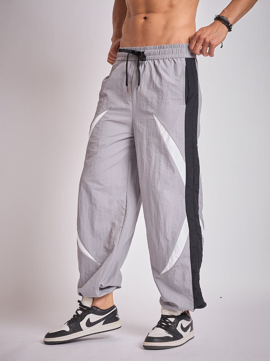 Grey Crescent Patch Trackpants
