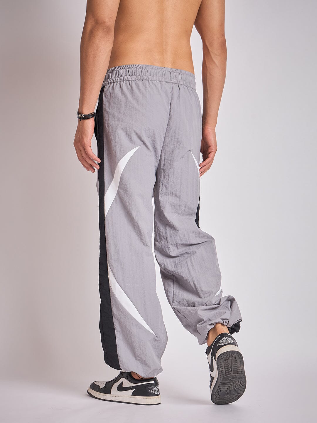Grey Crescent Patch Trackpants