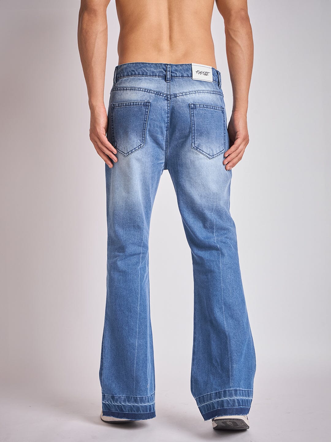 Indigo Super Flared Cut & Sew Denim