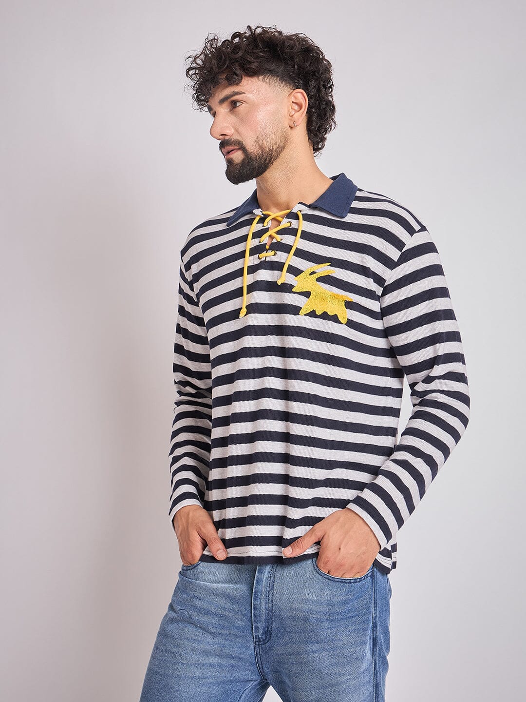 Sailor Stripes Longsleeve Polo Tshirt