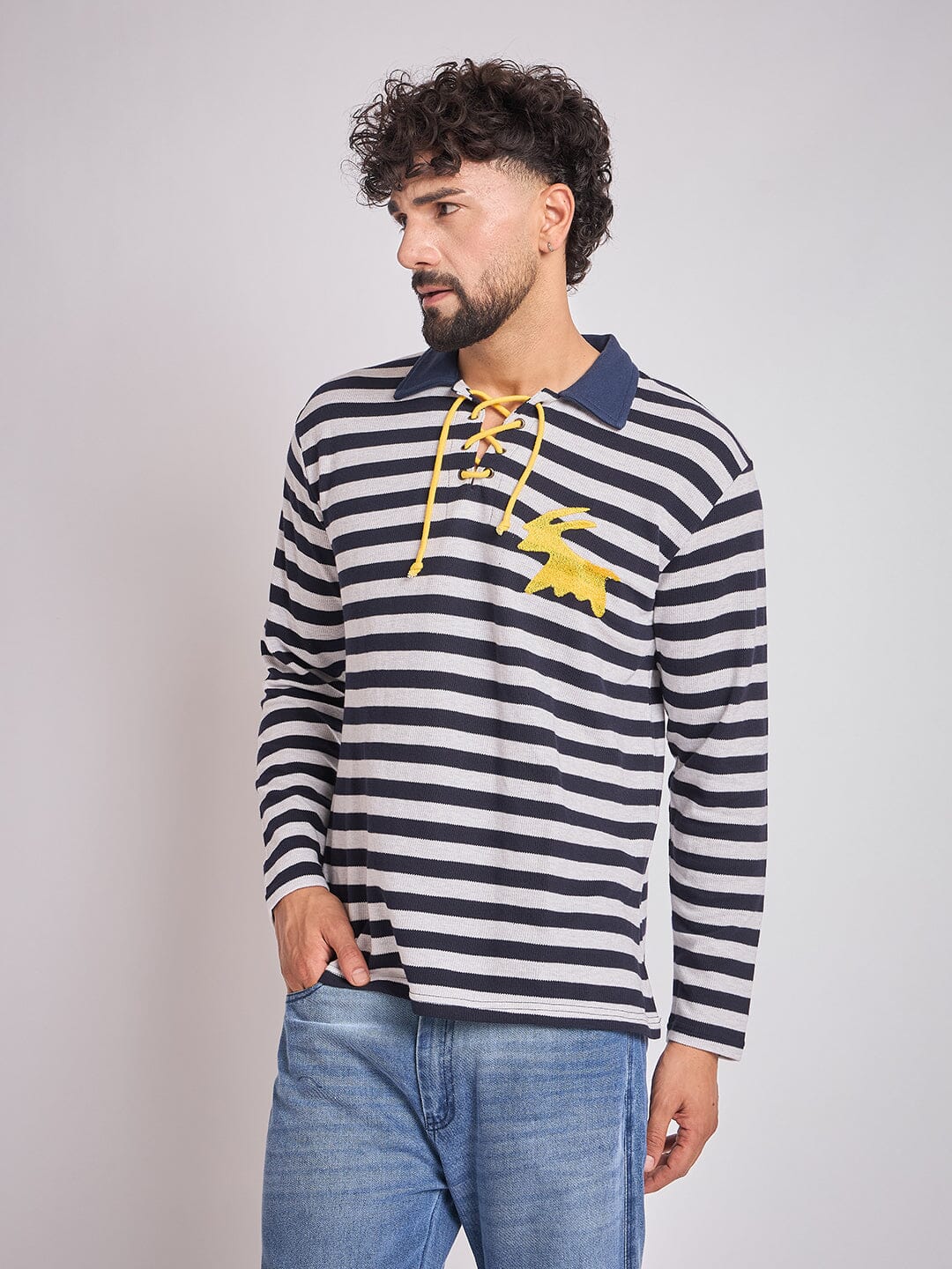 Sailor Stripes Longsleeve Polo Tshirt