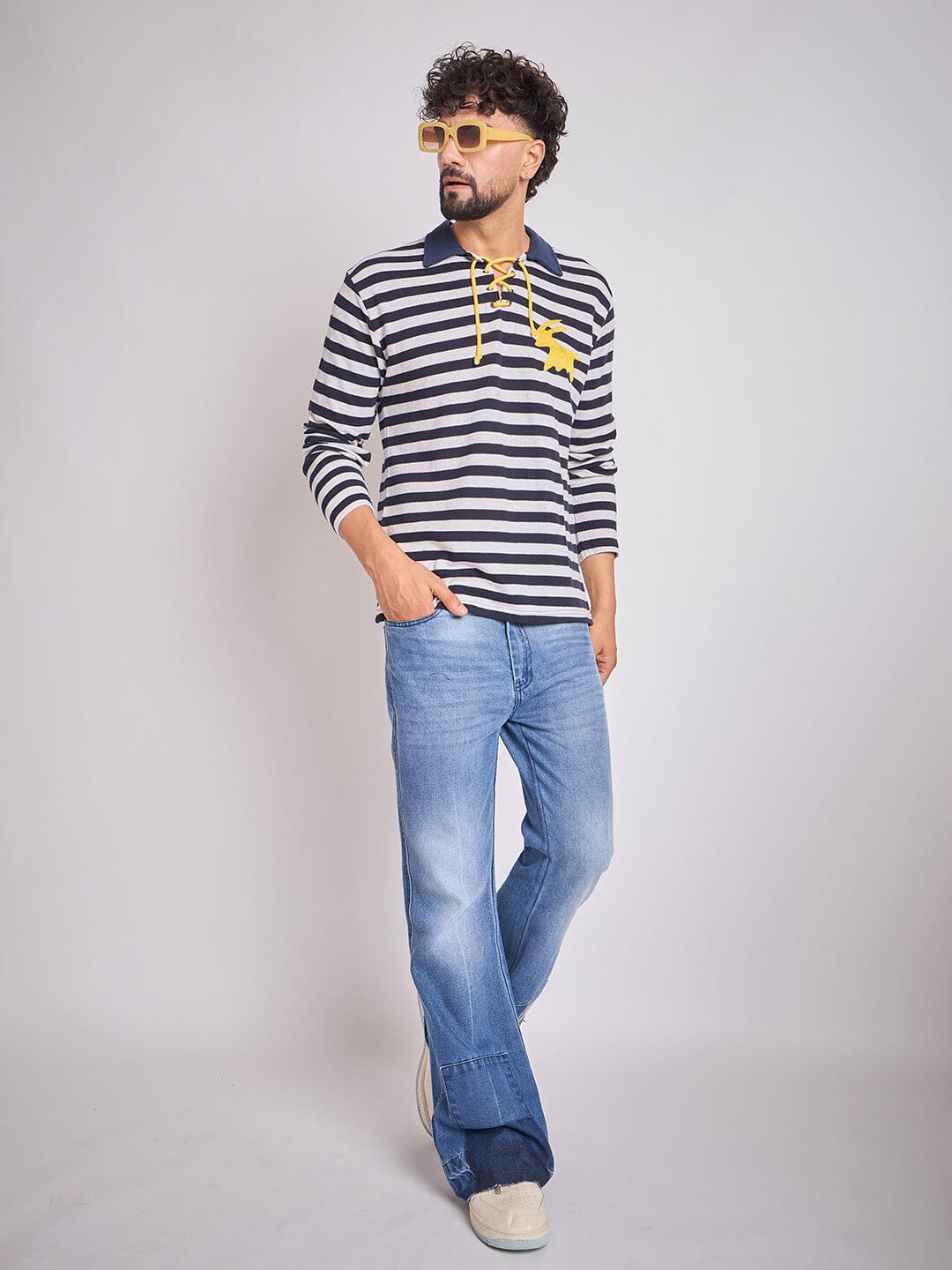 Sailor Stripes Longsleeve Polo Tshirt