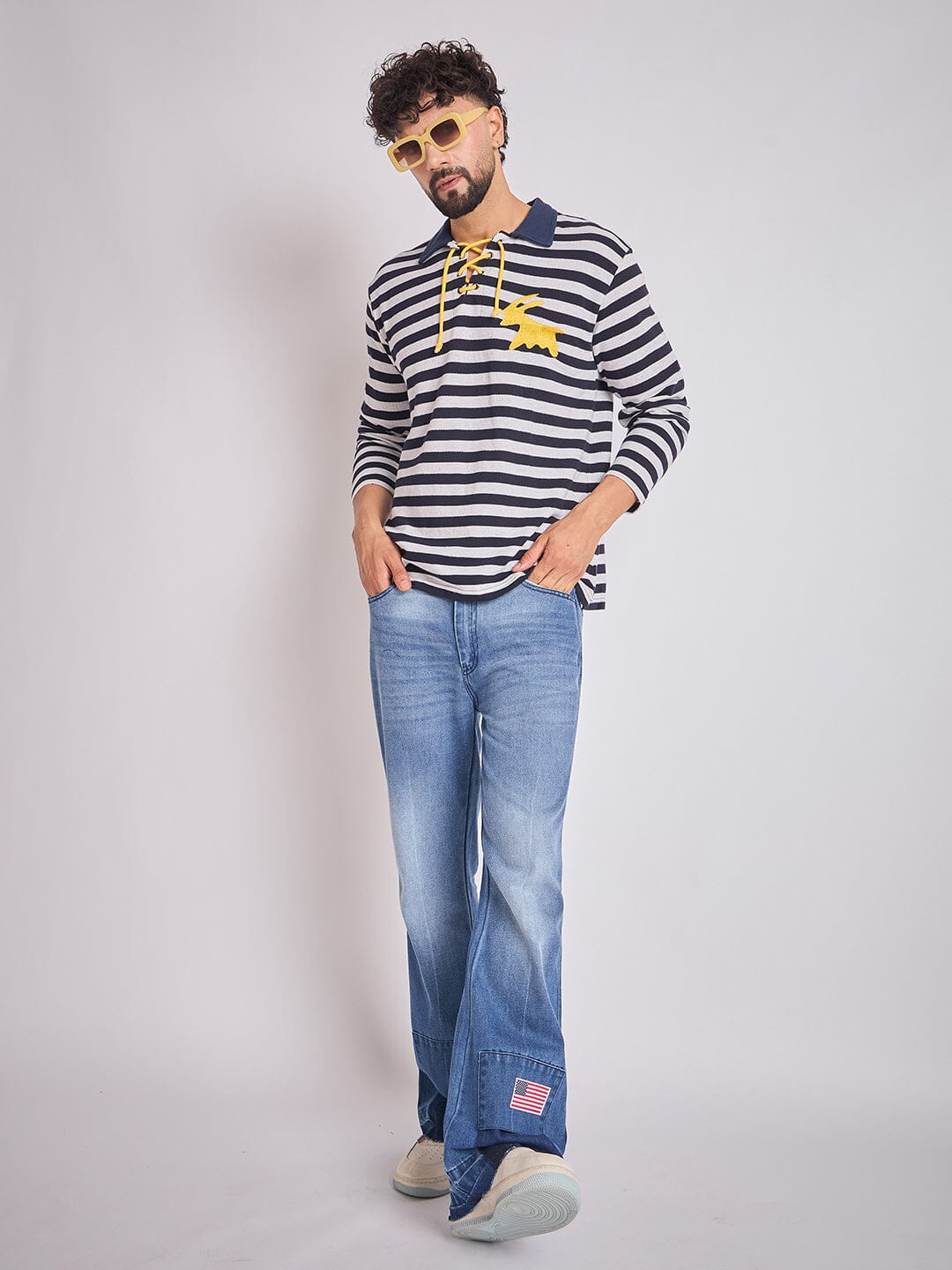 Sailor Stripes Longsleeve Polo Tshirt