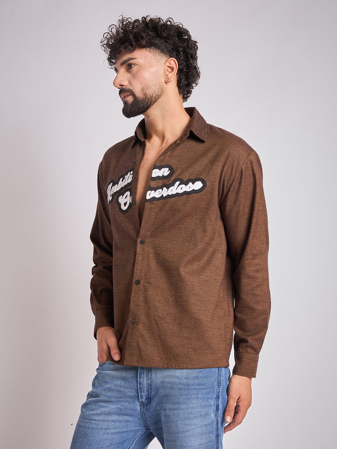 Copper Flannel Applique Shirt