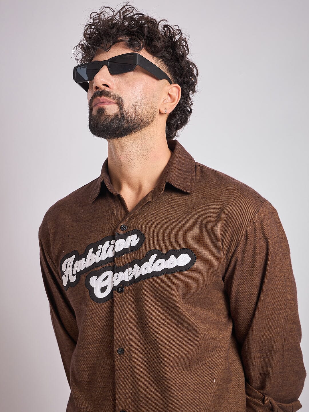 Copper Flannel Applique Shirt